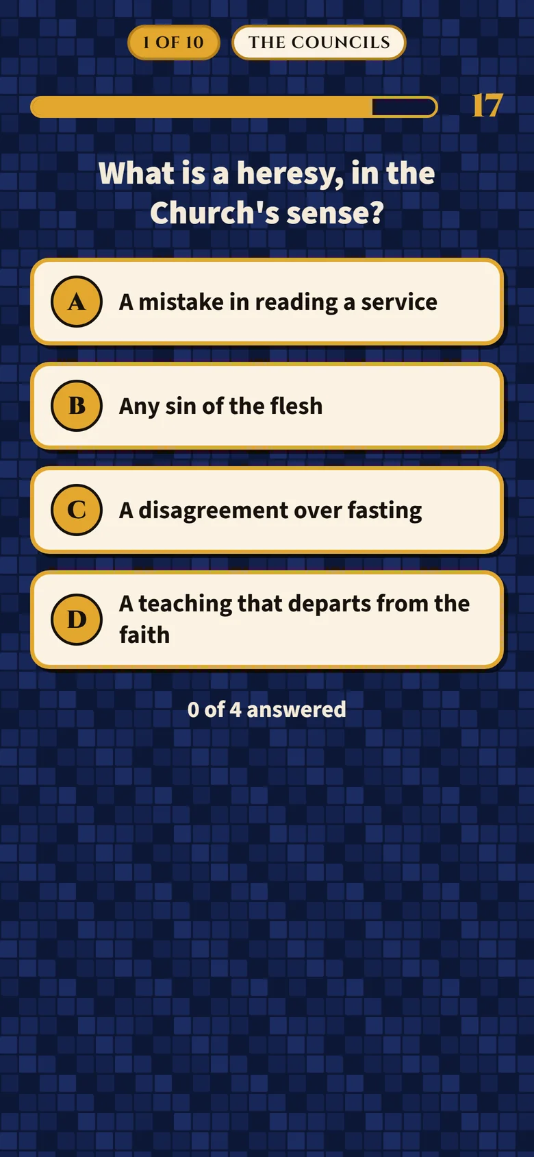 A player's phone during a question